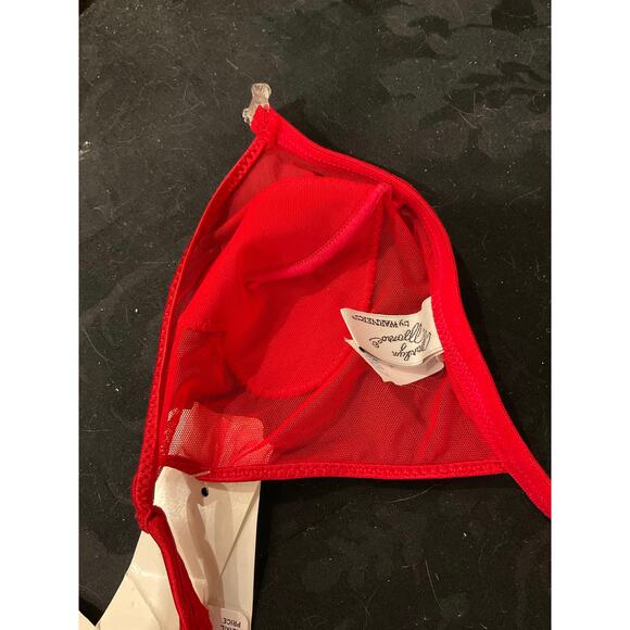 VTG Marilyn Monroe Velvet Heart Bralette Bra Comfort Adjustable Strap Sz 36 Red - Picture 4 of 4